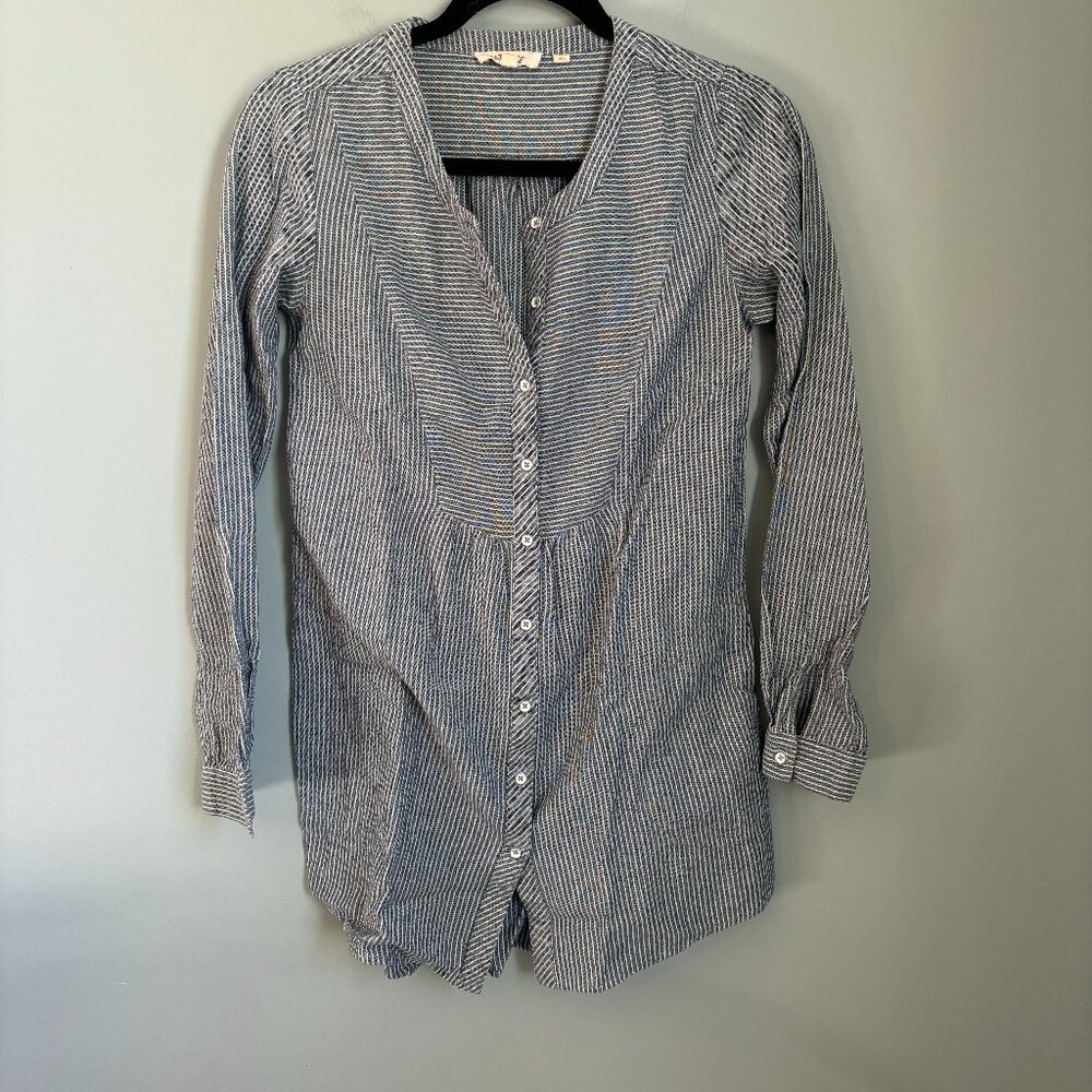 Fat Face Stripe Button Down Blouse